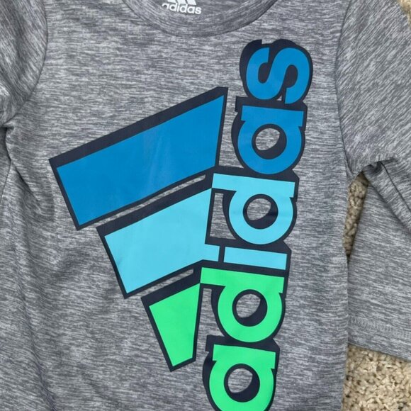 Baby Boy's Blue Track Suit Top, Pants Adidas Size 12M Navy Blue Light Blue Gray - Picture 4 of 10